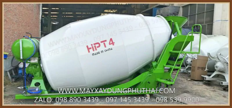 Bồn trộn bê tông 4m3 chạy thủy lực, model HPT4