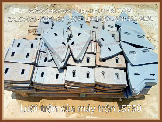 Bộ lưỡi trộn của máy trộn cưỡng bức JS750