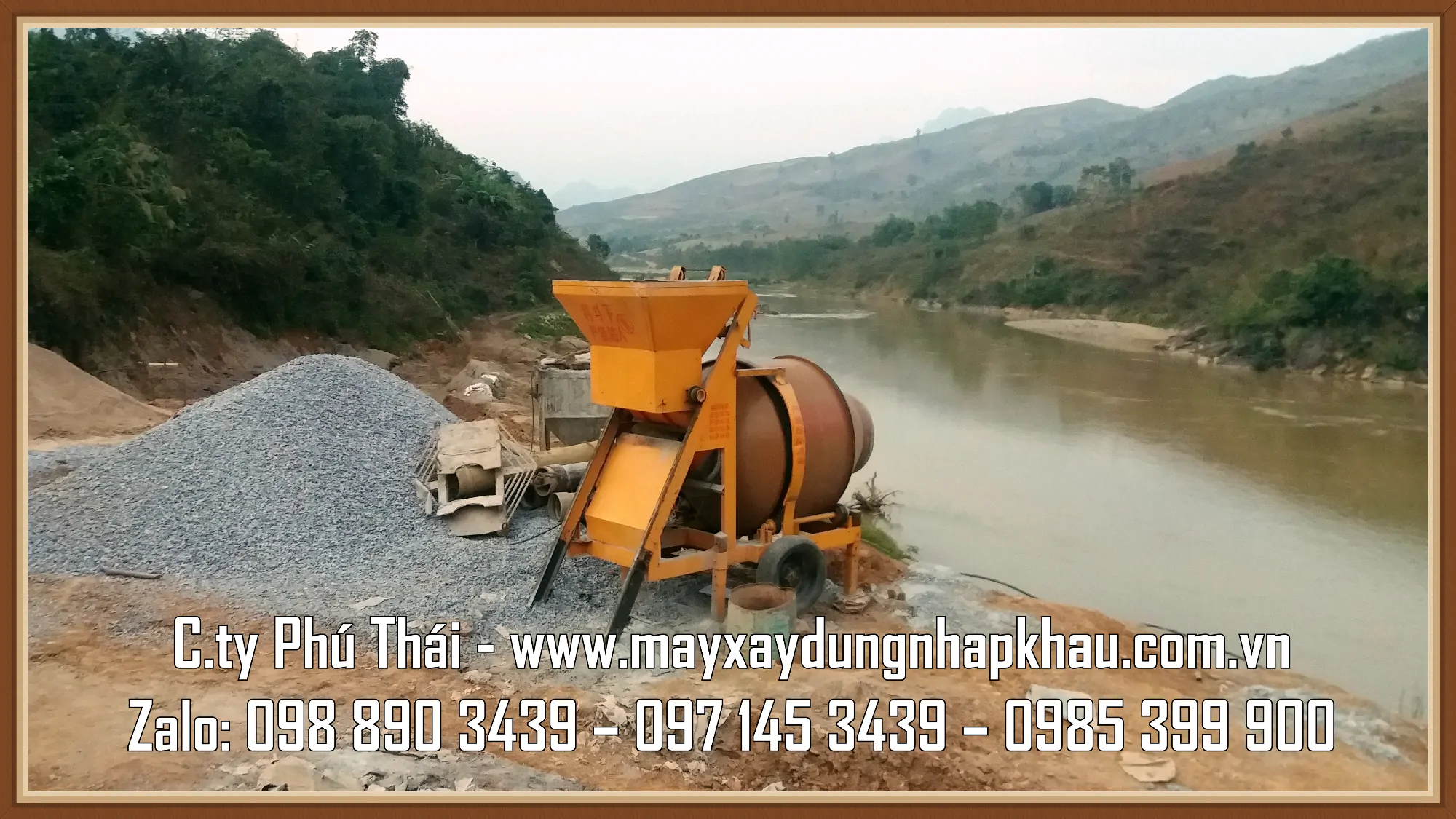 Máy trộn JZC350 kéo gầu liệu