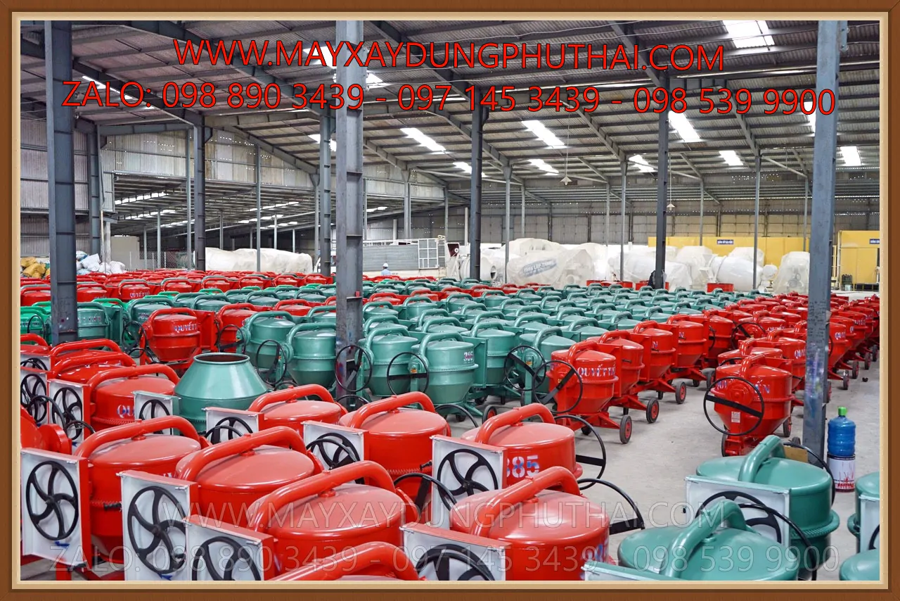 Máy trộn bê tông lật nghiêng 350L Giá máy trộn bê tông chính hãng