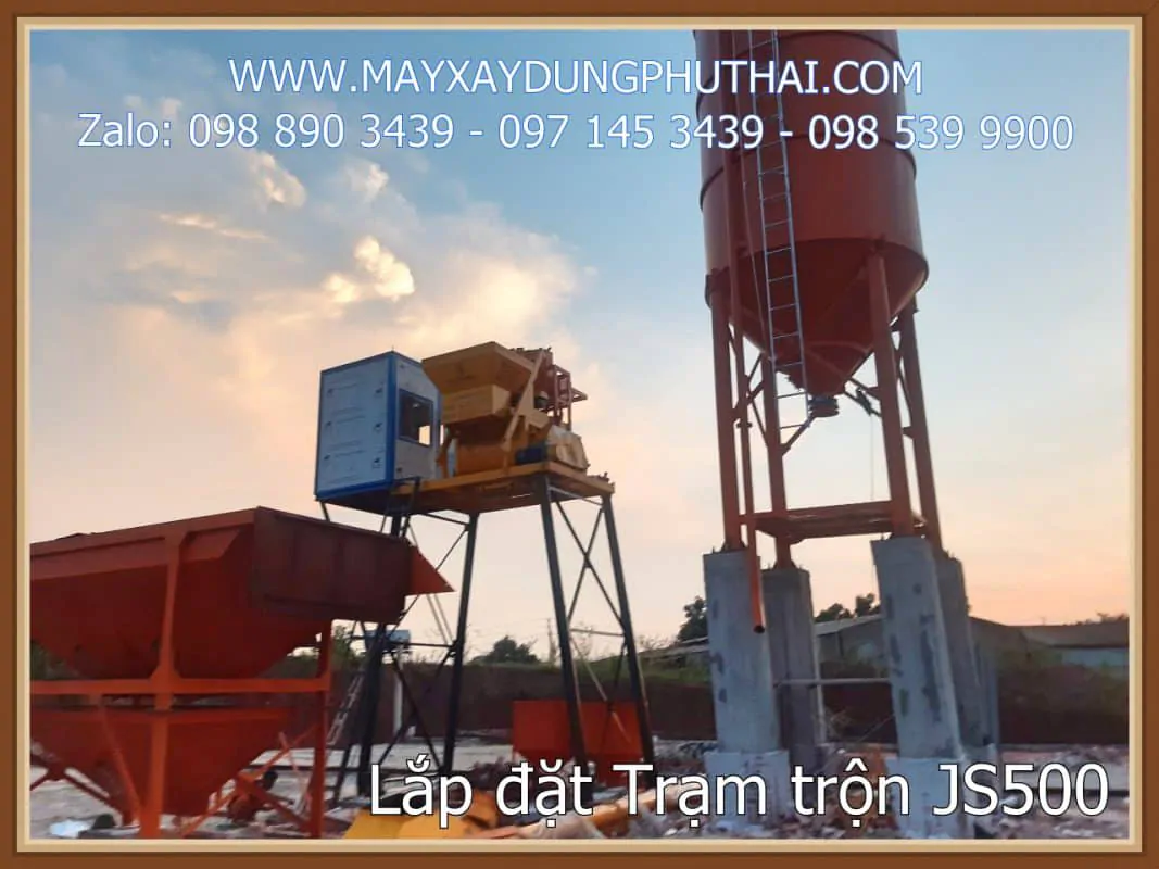 Trạm trộn bê tông mini