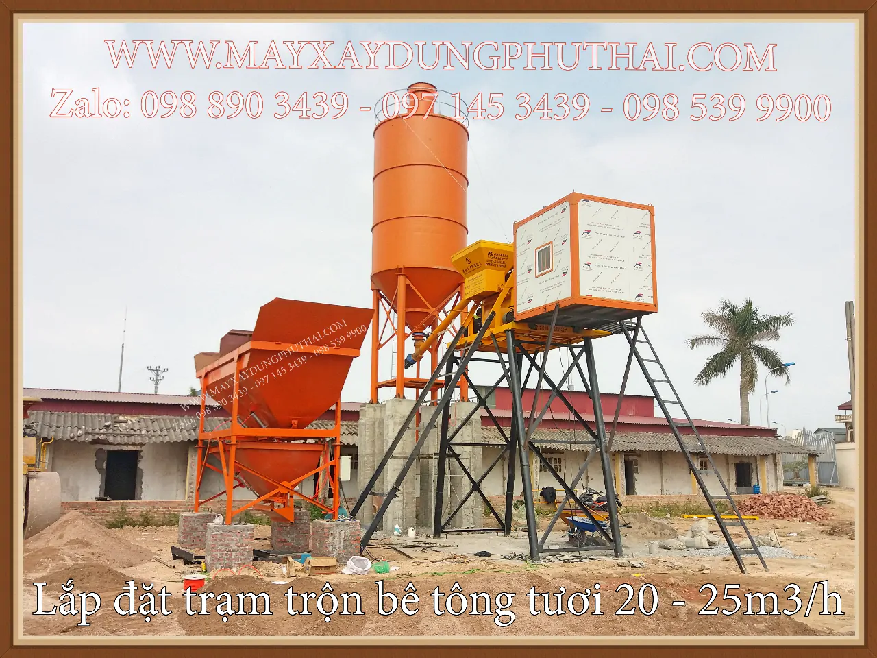 Trạm trộn bê tông mini giá tốt Trạm trộn bê tông mini giá tốt