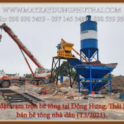 Lắp đặt trạm trộn bê tông xi măng