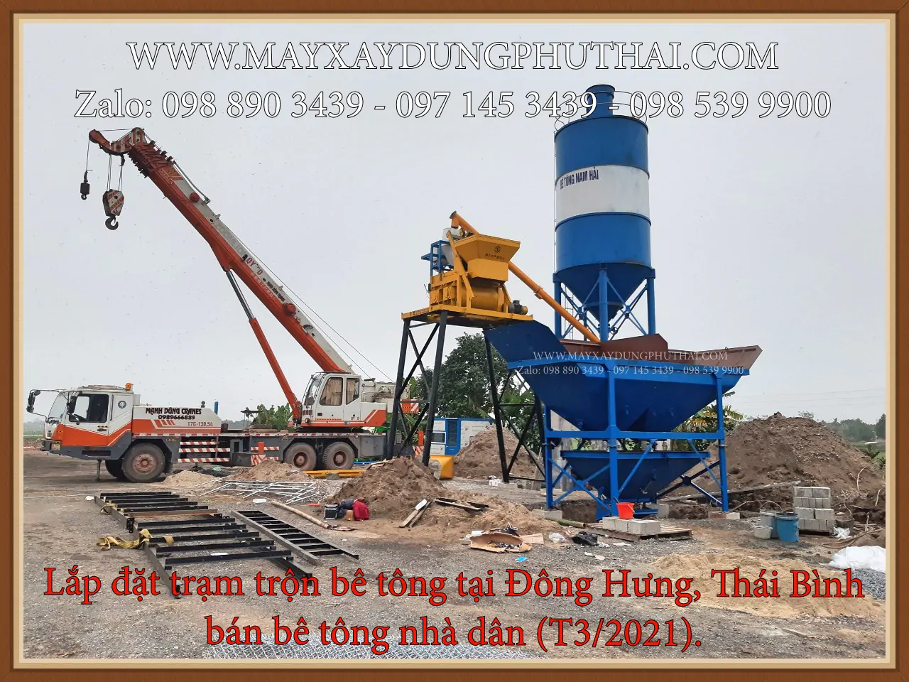 Lắp đặt trạm trộn bê tông xi măng
