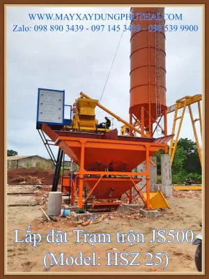 Trạm trộn bê tông mini