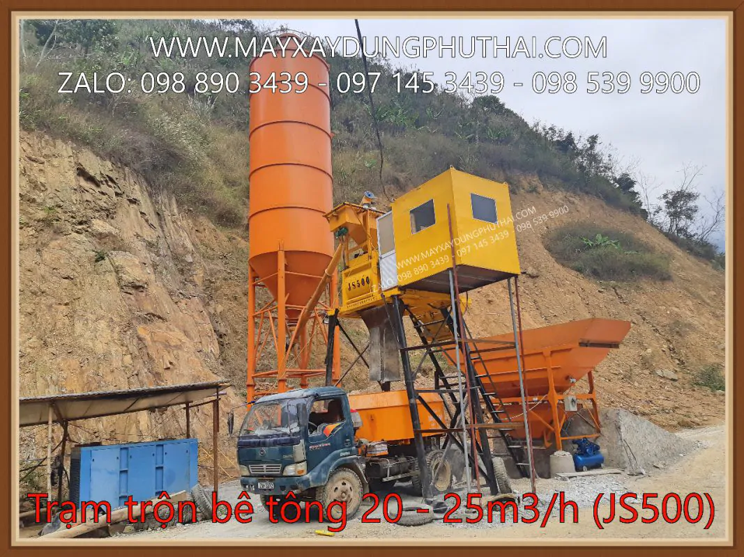 Mua trạm trộn bê tông JS500 giá rẻ