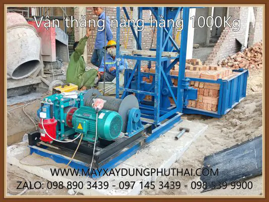 Tời kéo JK1.6 lắp đặt cho Vận thăng chở hàng