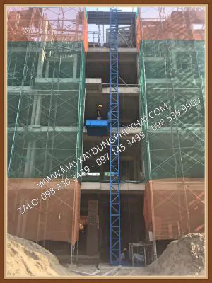 Lắp đặt vận thăng 500Kg - 28m tại công trình