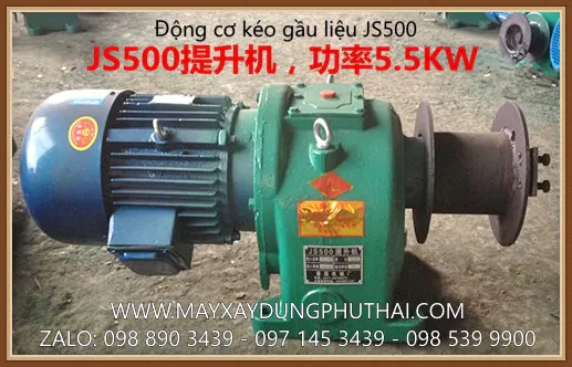 Động cơ gầu kéo liệu JS500