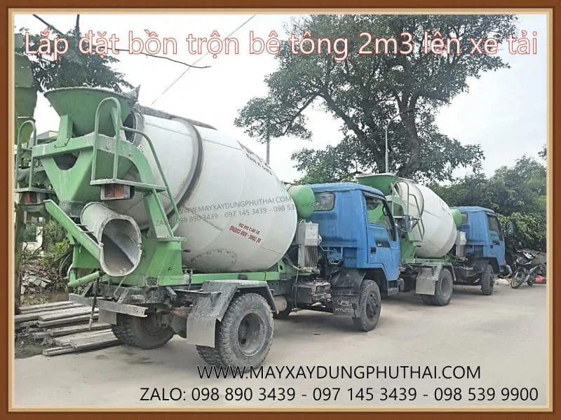Lắp đặt xe bồn trộn bê tông HPT2