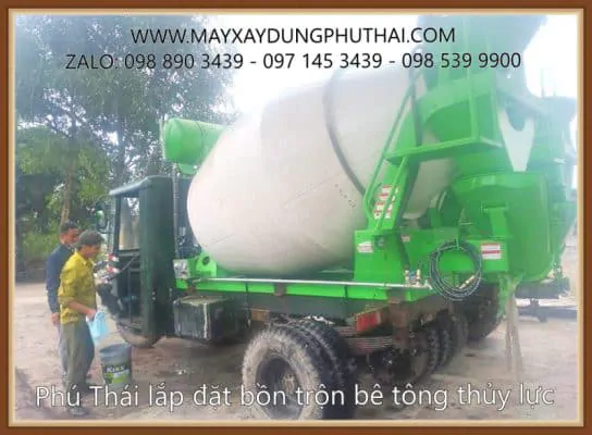 Bồn trộn HPT3 lắp trên xe 3 bánh