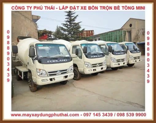 Lắp đặt bồn trộn bê tông lên xe tải