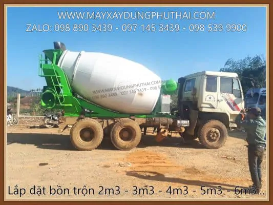 Lắp đặt bồn trộn bê tông 6m3