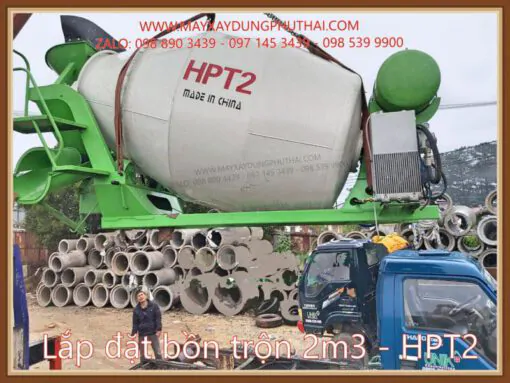 Lắp đặt bồn trộn bê tông 2m3
