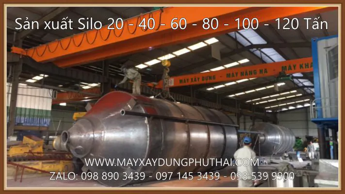 Sản xuất silo chứa tro bay, bột đá