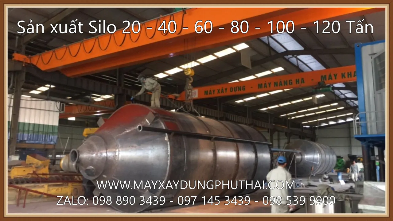 Sản xuất silo chứa xi măng Sản xuất silo chứa xi măng
