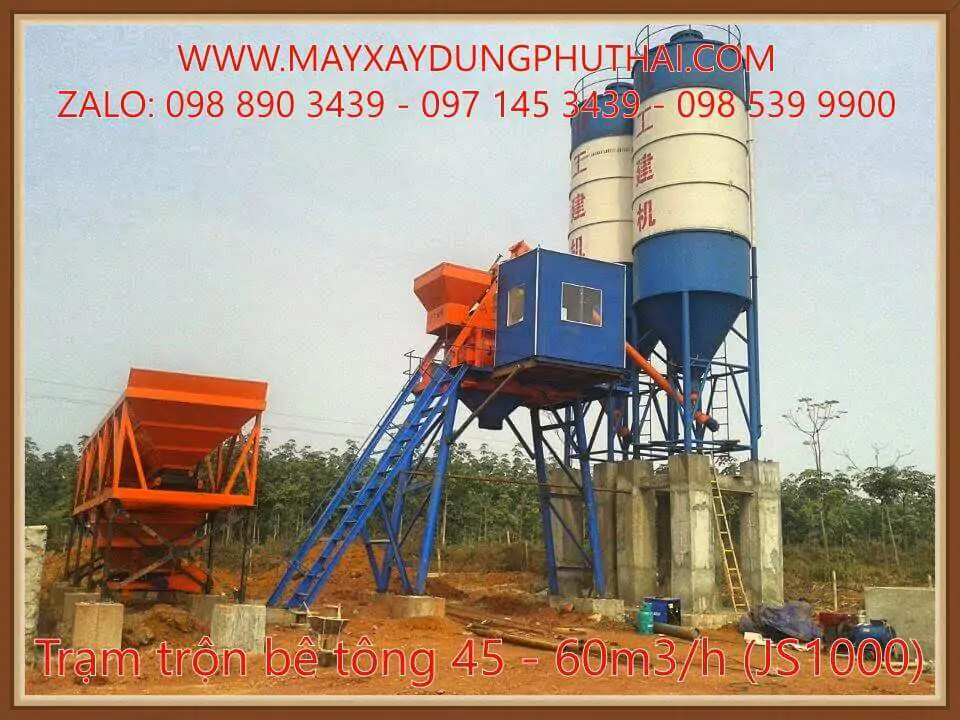 Trạm trộn bê tông JS1000 giá rẻ Trạm trộn bê tông JS1000 giá rẻ