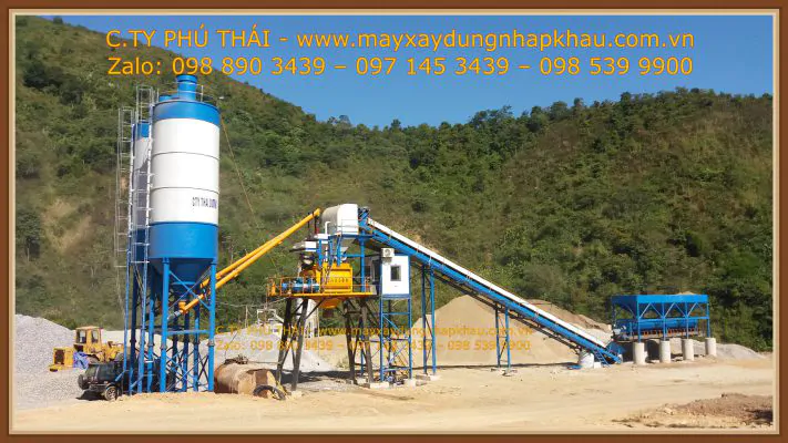 Trạm trộn bê tông xi măng HSZ90