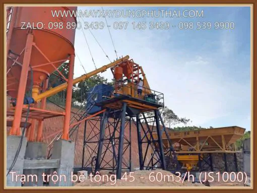 Trạm trộn bê tông JS1000 giá rẻ