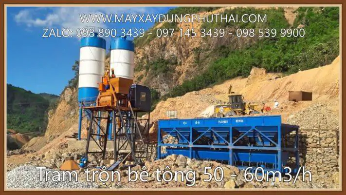 Lắp đặt trạm trộn xi măng 60m3/h