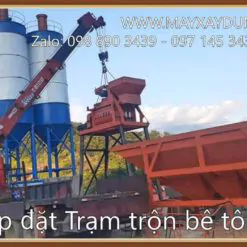Lắp đặt trạm trộn bê tông tươi HZS60