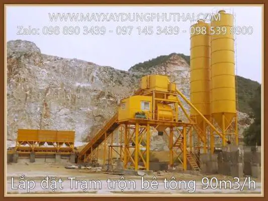 Trạm trộn bê tông xi măng 90m3/h