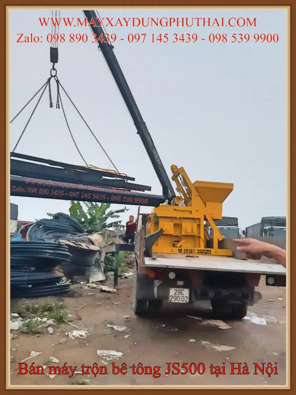 Cẩu máy trộn bê tông JS500