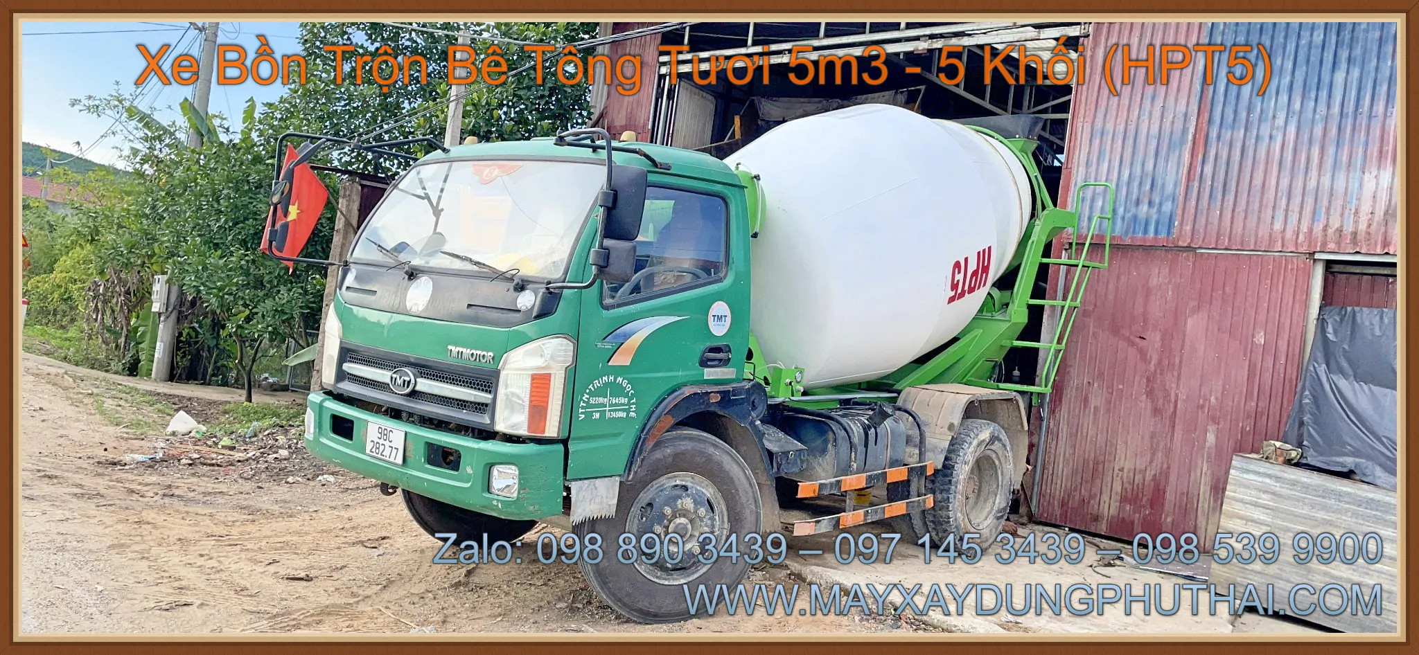 Xe Bồn Trộn Bê Tông 5 Khối (5m3 - HPT5)