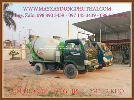 Xe bồn trộn bê tông 2m3 giá rẻ
