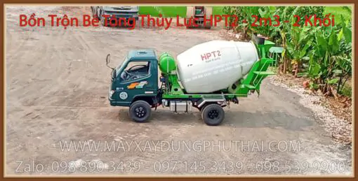 Lắp đặt bồn trộn bê tông 2m3 lên xe tải