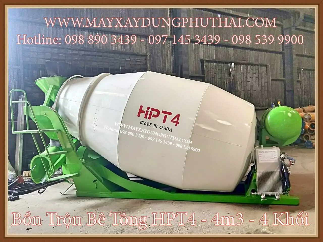 Bồn trộn bê tông thủy lực 4m3