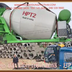 Lắp đặt bồn trộn bê tông 2 khối