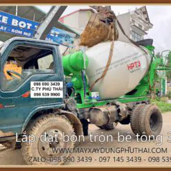 Lắp đặt bồn trộn bê tông 3m3