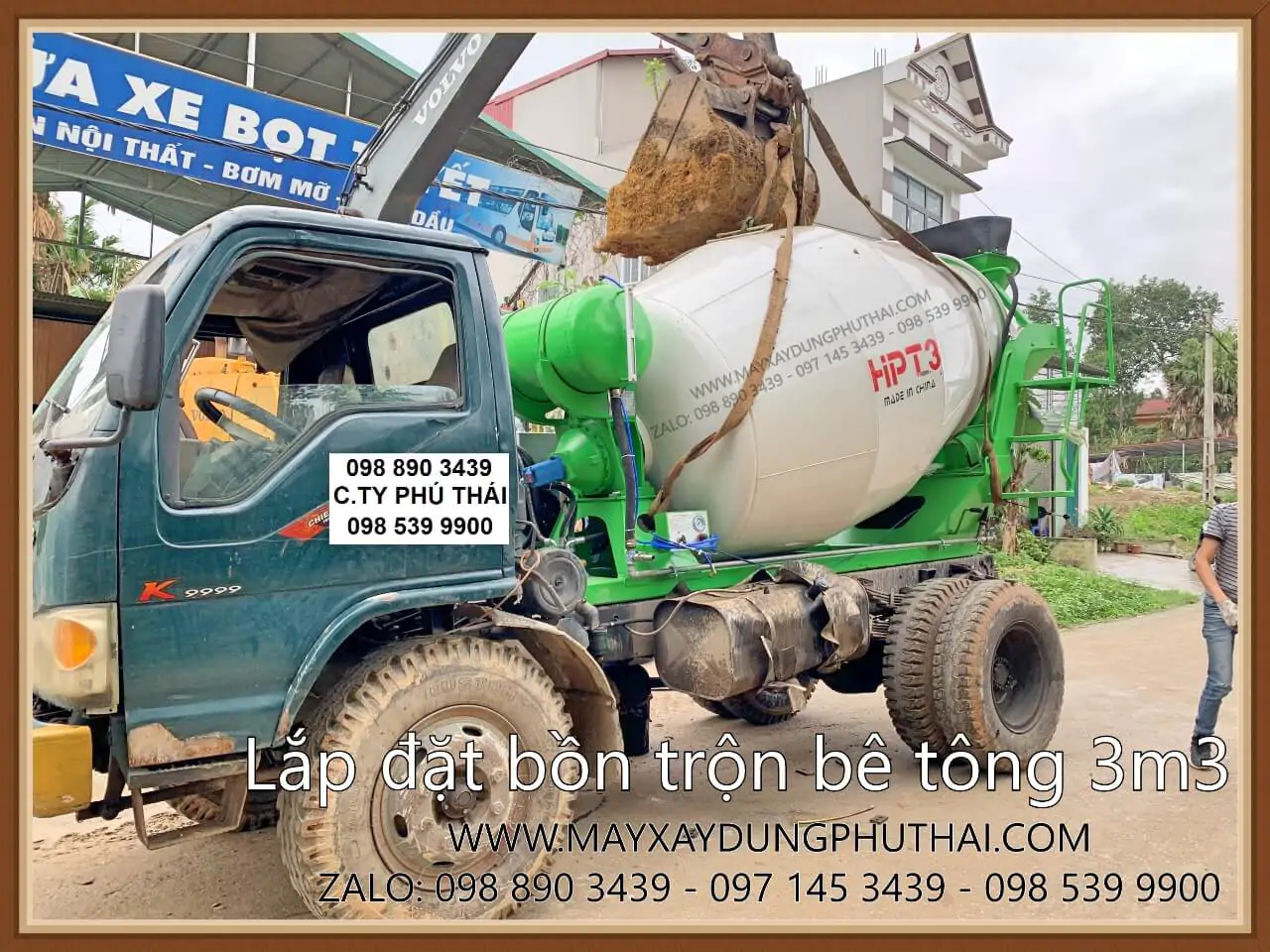Lắp đặt bồn trộn bê tông 3m3 Lắp đặt bồn trộn bê tông 3m3
