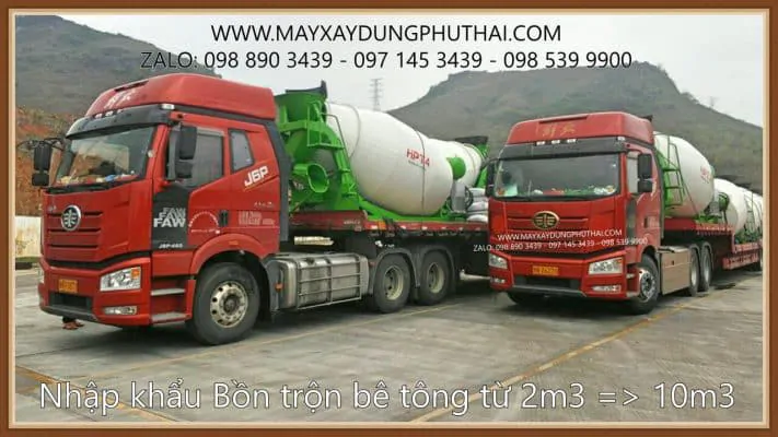 Nhập khẩu và phân phối bồn trộn bê tông thủy lực