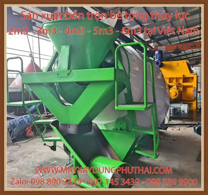 Sản xuất bồn trộn bê tông thủy lực