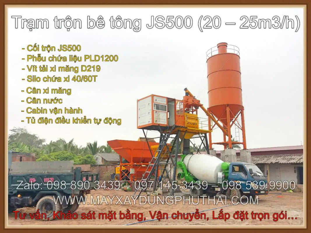 Mô hình trạm trộn bê tông mini