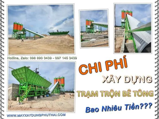 Chi phí đầu tư xây dựng trạm trộn bê tông