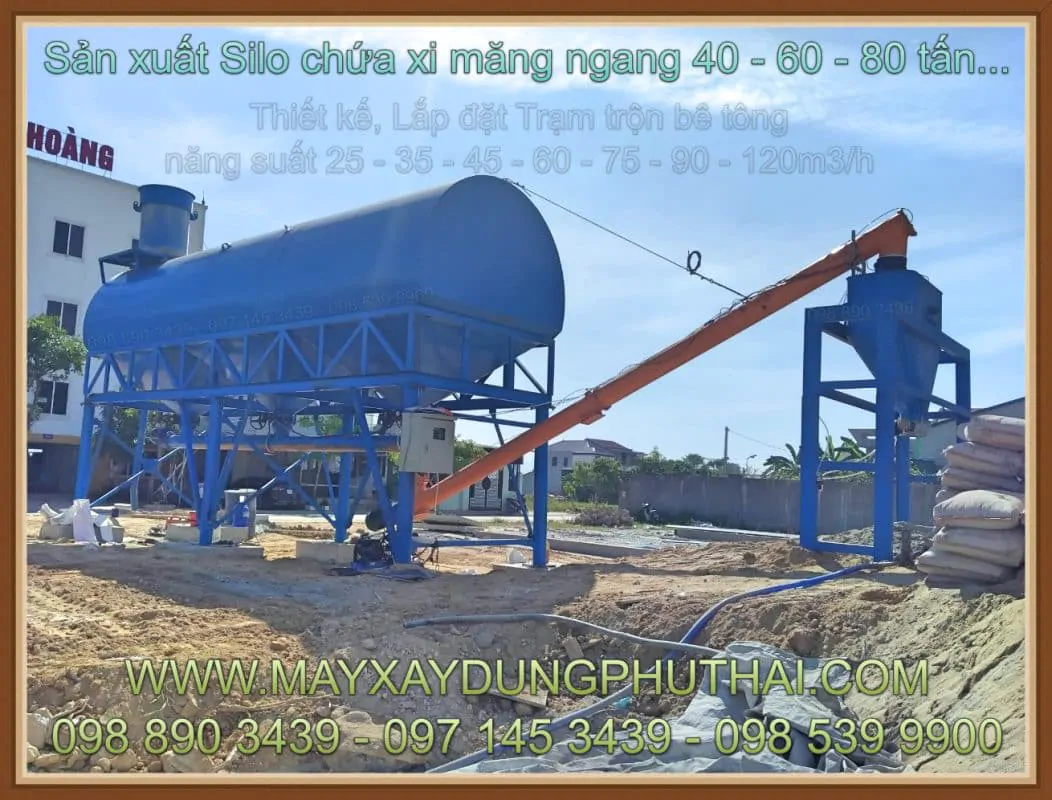 Silo xi măng ngang 40 tấn