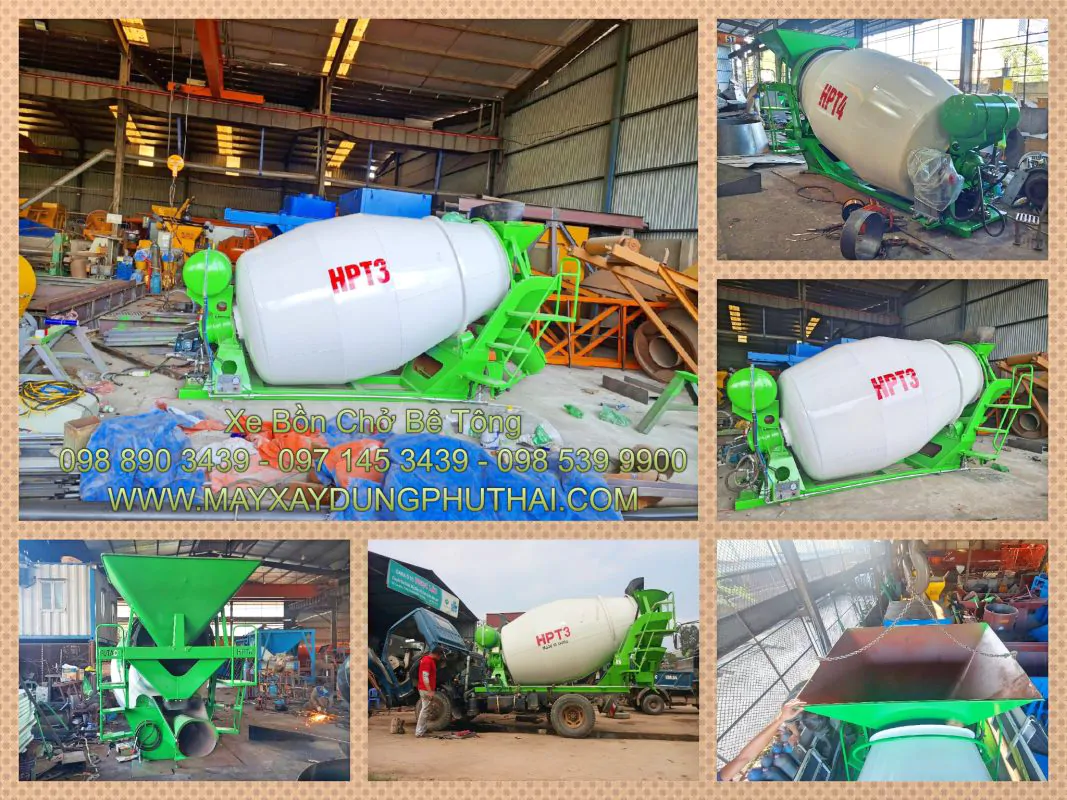 Xe trộn bê tông 3m3
