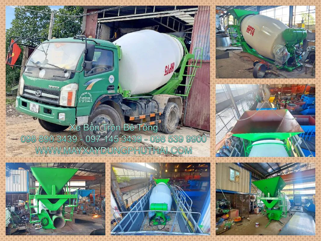 Xe trộn bê tông tươi 5m3 - 5 khối - HPT5